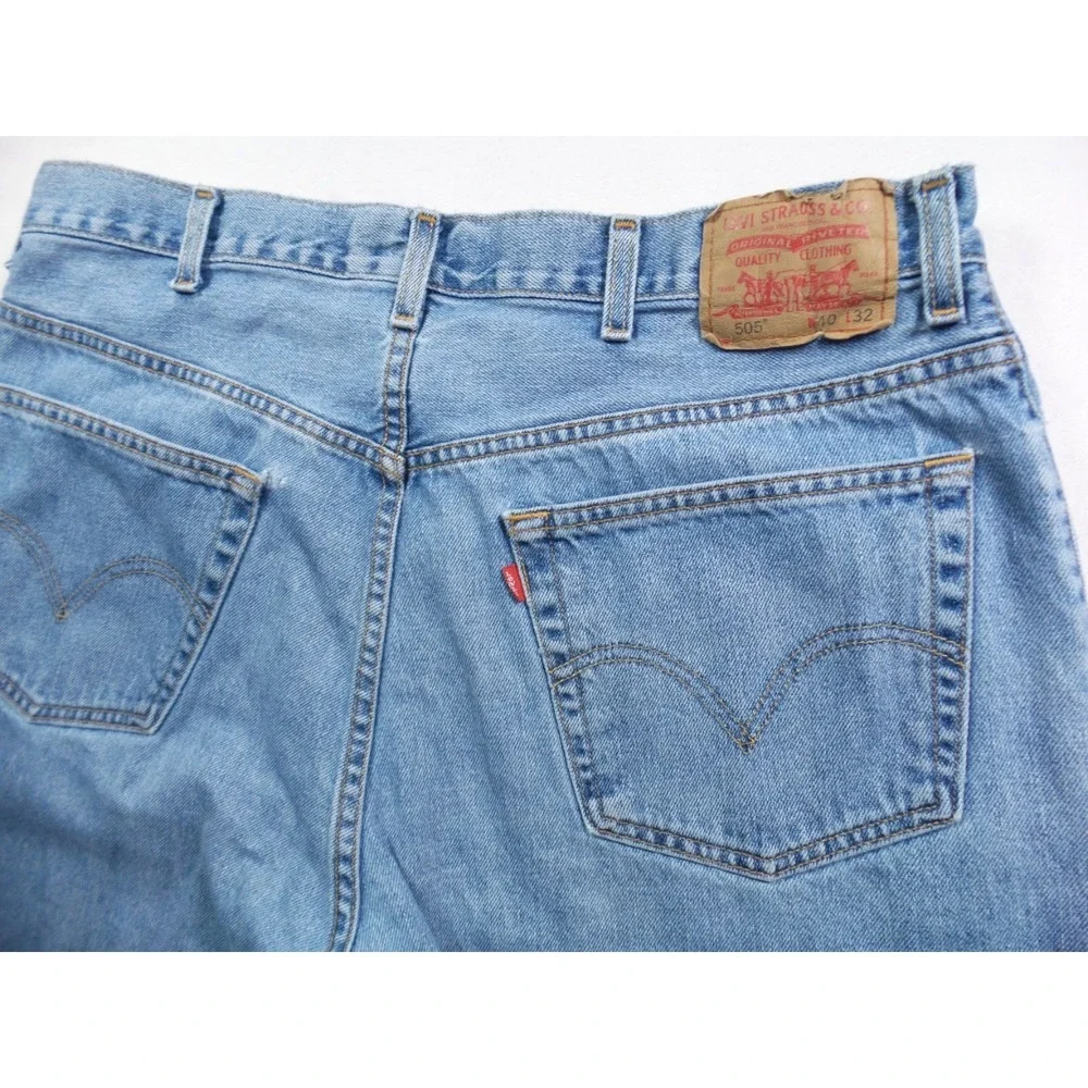 Vintage Levis Jeans Mens 40 x 32 Blue Denim 505 Regular Fit‎ Straight Leg Y2K